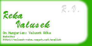 reka valusek business card