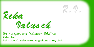 reka valusek business card